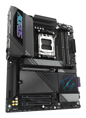 GIGABYTE X870E AORUS PRO Motherboard - Supports AMD Ryzen 9000 CPUs, 16+2+2 Phases Digital VRM, up to 8000MHz DDR5 (OC), 3xPCIe 5.0 + 1xPCIe 4.0,Wi-Fi 7, 2.5GbE LAN, USB 4