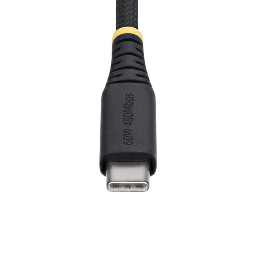 StarTech.com 6ft (1.8m) USB-C Charging Cable, 60W (3A) PD, Dual-Layer Braided Nylon/TPE Jacket, Rugged USB C Charging Cord, USB 2.0 Laptop Charger Cable