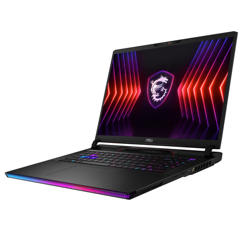 MSI Raider GE78 HX 14VGG-254US Intel® Core™ i7 i7-14700HX Laptop 43.2 cm (17") Quad HD+ 16 GB DDR5-SDRAM 1.51 TB SSD NVIDIA GeForce RTX 4070 Wi-Fi 7 (802.11be) Windows 11 Pro Black