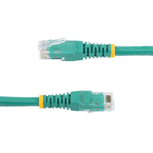 StarTech.com 15ft CAT6 Ethernet Cable - Green CAT 6 Gigabit Ethernet Wire -250MHz 100W PoE RJ45 UTP Molded Network/Patch Cord w/Strain Relief/ Individually Tested