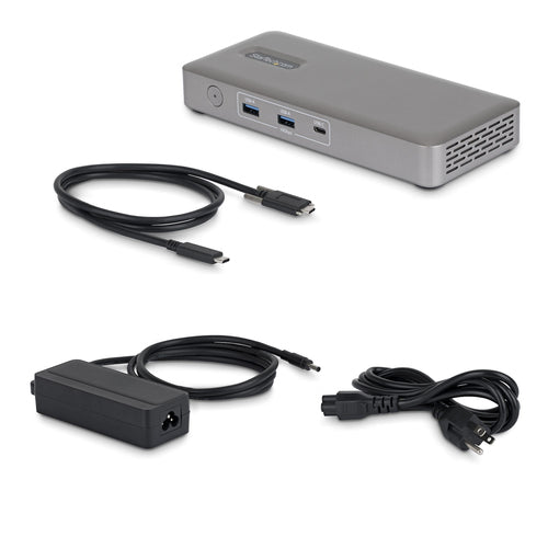 StarTech.com USB4 Docking Station, Driverless Dual 4K for macOS and Windows, Universal USB-C Dock with 100W Laptop Charging and 2.5GbE