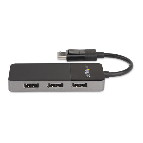 StarTech.com 3 Port Multi Monitor Adapter - DisplayPort 1.4 to 3x 4K DisplayPort Video Splitter - Dual or Triple 4K - Laptop/Desktop DisplayPort MST Hub for Multiple Monitors - For Windows PCs Only