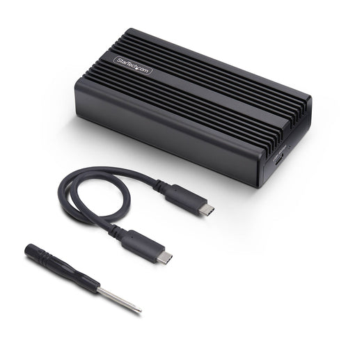 StarTech.com USB4 M.2 NVMe Enclosure, 40Gbps, External USB-C/Thunderbolt NVMe SSD Enclosure, Aluminum Heatsink Case, B+M/M-Key