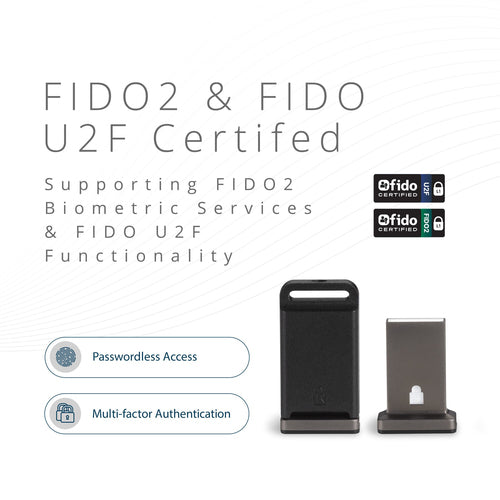 Kensington VeriMark Guard 2.1 USB-A Fingerprint Security Key -FIDO2, WebAuthn/CTAP2.1, FIDO U2F-Cross Platform
