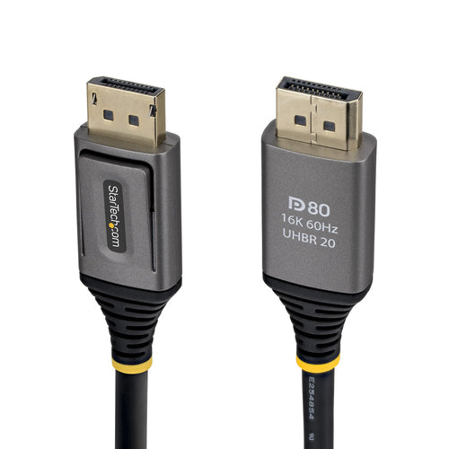 StarTech.com 5ft DisplayPort 2.1 Cable, VESA Certified DP80 DisplayPort Cable, Uncompressed 10K/8K 60Hz, 16K 60Hz/8K 240Hz w/DSC 1.2a, DP 2.1 Monitor Cord