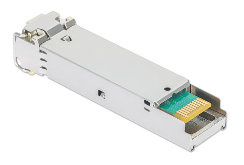 Intellinet Gigabit Fiber WDM Bi-Directional SFP Optical Transceiver Module 1000Base-BX-D (LC) Single-Mode Port, 40 km (25 mi.), BiDi WDM (RX1310/TX1550), MSA-compliant for Maximum Compatibility, Silver
