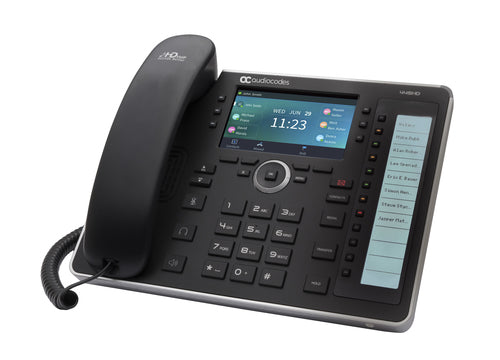 AudioCodes 445HD IP-Phone PoE GbE with an external power supply black