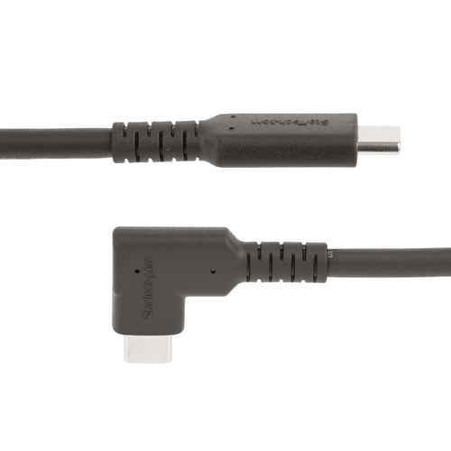 StarTech.com 6.6ft (2m) USB-C Cable, Right-Angled, USB 5Gbps, 100W (5A) Power Delivery, 4K 60Hz DP Alt Mode, Rugged USB C Cord - Thunderbolt Compatible