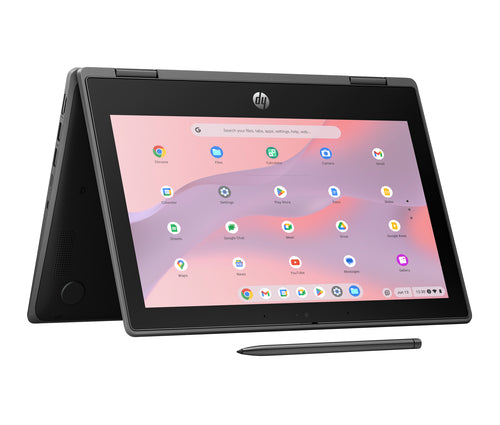 HP Fortis Flip G1i Intel® N N150 Chromebook 29.5 cm (11.6") Touchscreen HD 8 GB LPDDR5x-SDRAM 128 GB UFS Wi-Fi 6E (802.11ax) ChromeOS Black