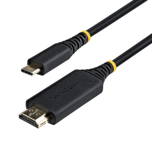 StarTech.com 10ft USB-C to HDMI Adapter Cable, Gripping HDMI Connector, 4K 60Hz, Thunderbolt Compatible, HDR, Uni-Directional Cord for MacBook, Dell, HP, Lenovo