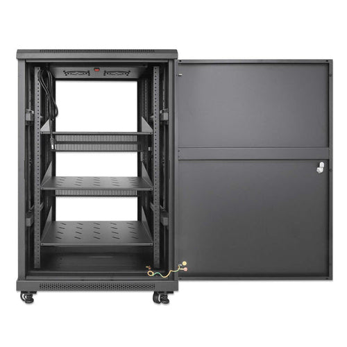 Intellinet Pro Line Network Cabinet with Integrated Fans, 18U