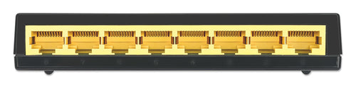 Intellinet 8-Port Gigabit Ethernet Switch, Desktop Size, Plastic, IEEE 802.3az (Energy Efficient Ethernet), Black