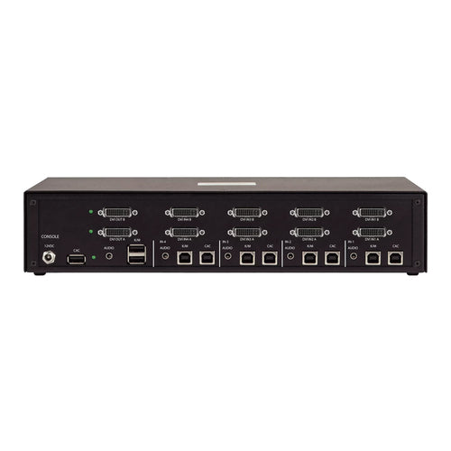 StarTech.com Secure 4-Port Dual-Monitor KVM Switch, DVI, NIAP 4.0 Desktop KVM for Keyboard / Mouse, Metal Housing, CAC Port, Made in the USA