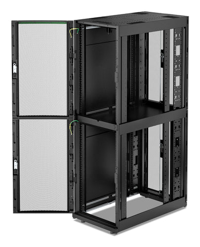APC NetShelter SX, Server Rack Enclosure, Colocation, 2 x 20U, 600W x 1070D mm, with Sides, Black