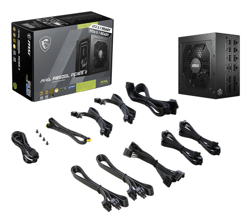 MSI MAG A850GL PCIE5 II power supply unit 850 W 20+4 pin ATX ATX Black