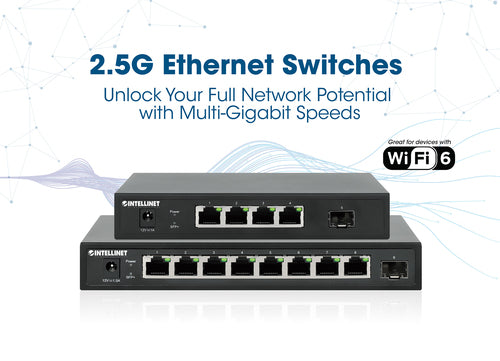 Intellinet 5 Port Switch 4 x 2.5G Ethernet-Ports and 1 SFP+ Uplink