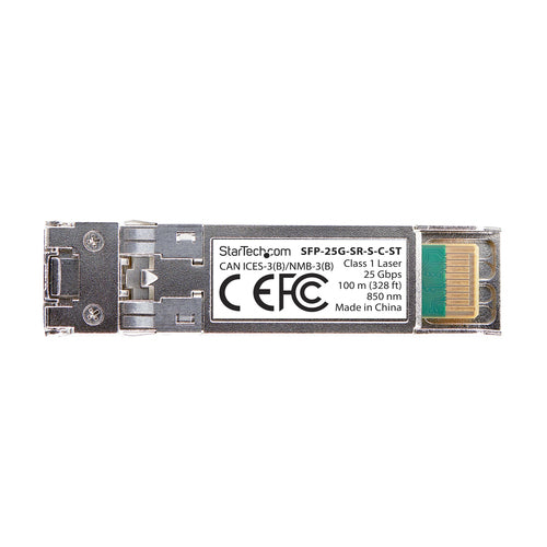 StarTech.com Cisco SFP-25G-SR-S Compatible SFP28 Module, 25Gbps Multimode Fiber (MMF), 100m (328ft), LC Connector, 850nm, MSA 25 Gigabit Optical Transceiver