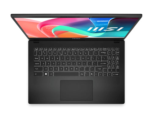 MSI Modern 15 H C2RMTG-406US Intel Core 9 270H Laptop 39.6 cm (15.6") Full HD 32 GB DDR4-SDRAM 1 TB SSD Wi-Fi 6E (802.11ax) Windows 11 Home Black