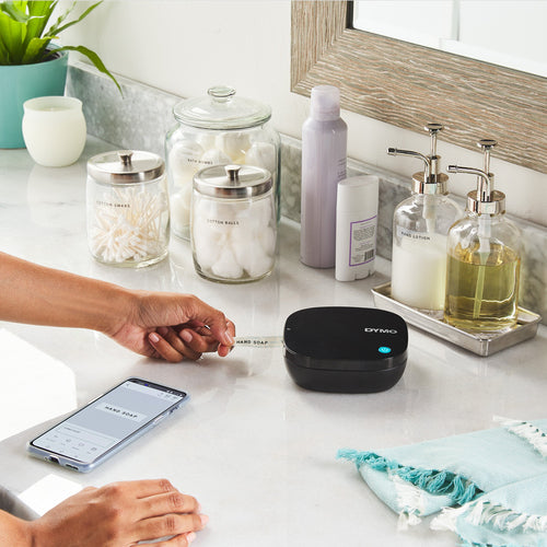 DYMO LetraTag 200B Bluetooth Label Maker Value Pack | Compact Label Printer | Connects Through Bluetooth Wireless Technology to iOS and Android | Includes 2 Assorted Label Tapes