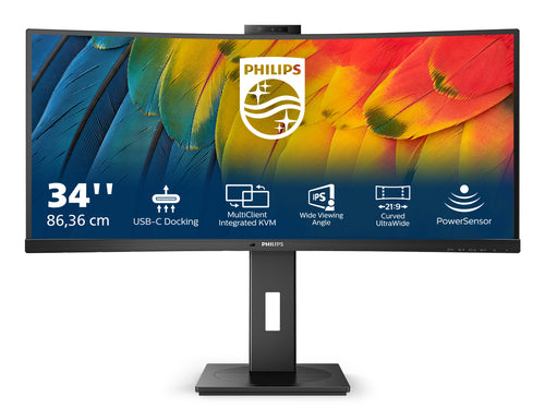Philips 5000 series 34B1U5600CH/75 computer monitor 86.4 cm (34") 3440 x 1440 pixels Wide Quad HD LCD Black
