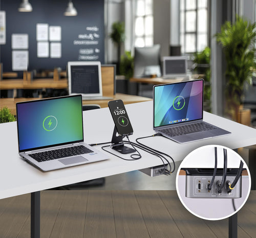 StarTech.com 4-Port Multi-Device USB-C Charger, 240W Total, Single Port 140W EPR, PD 3.1, Screw Locking Ports, Surface Mounting, Ideal for Boardrooms