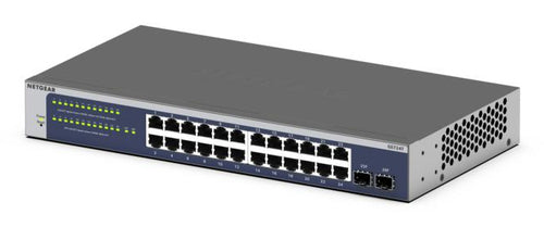 NETGEAR GS724T-600NAS network switch Managed L2+/L3 Gigabit Ethernet (10/100/1000) 1U Blue, Grey