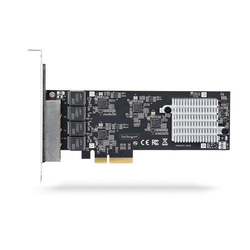 StarTech.com 4-Port 2.5Gbps NBASE-T PCIe Network Card, Intel I225-V, Quad-Port Computer Network Card, Multi-Gigabit NIC, PCI Express Server LAN Card, Desktop Ethernet Interface