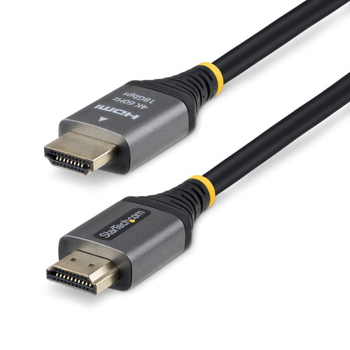StarTech.com 8ft (2.4m) Premium Certified High Speed HDMI Cable, 4K 60Hz/1440p 144Hz, HDMI 2.0 Cable with HDR10/ARC, 18Gbps, 4K HDMI Cord for Monitor/TV/Display, High-Flex TPE Jacket