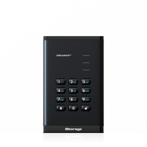 iStorage diskAshur³ SSD 8TB Black | Secure Portable Solid State Drive | FIPS 140-3 Level 3 Complaint |Common Criteria EAL 5+ | PIN protected | AES-XTS 256-bit hardware encryption | GDPR, TAA Compliant | Dust/Water Resistant |