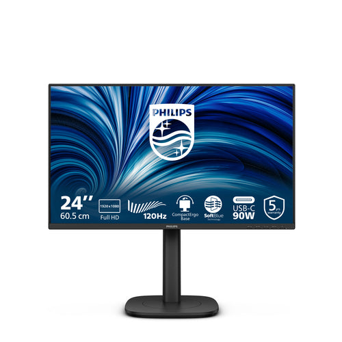 Philips 3000 series 24B2U3301/27 computer monitor 60.5 cm (23.8") 1920 x 1080 pixels Full HD LCD Black