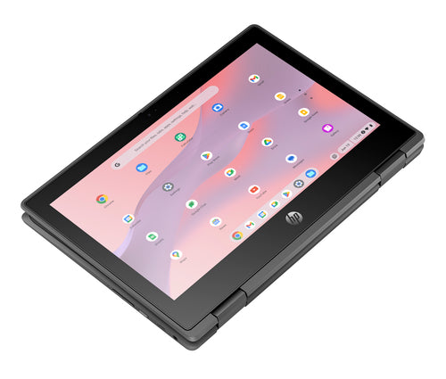 HP Fortis Flip G1i Intel® N N250 Chromebook 29.5 cm (11.6") Touchscreen HD 8 GB LPDDR4x-SDRAM 128 GB UFS Wi-Fi 6E (802.11ax) ChromeOS Black