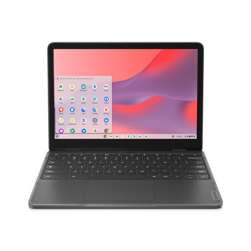 Lenovo 500e Yoga Chromebook Gen 4 Intel® N N100 31 cm (12.2") Touchscreen WUXGA 8 GB LPDDR5-SDRAM 64 GB eMMC Wi-Fi 6E (802.11ax) ChromeOS English Grey