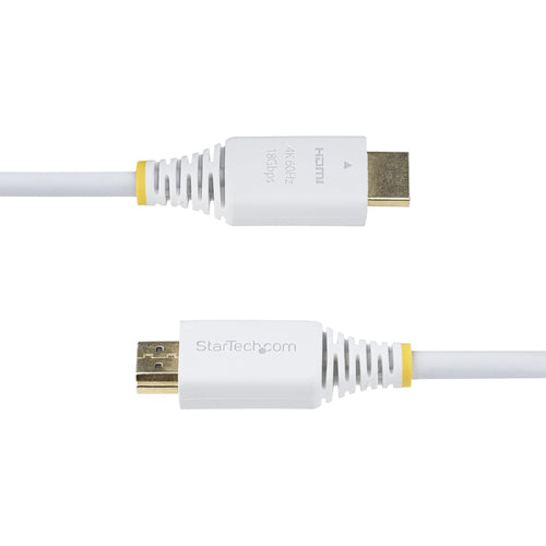 StarTech.com 6ft (1.8m) Premium Certified High Speed HDMI Cable, 4K 60Hz/1440p 144Hz, HDR10/HDCP 2.2/ARC, 18Gbps, UHD HDMI 2.0 Cord for TV/Monitor/Display, TPE Jacket, White
