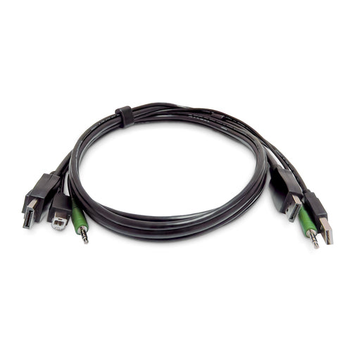 StarTech.com 10ft (3m) DisplayPort KVM Cable, USB 2.0, 3.5mm Audio, Universally Compatible Combo Cable for KVM Switches, TAA Compliant