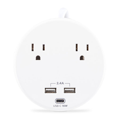 CyberPower P205UC surge protector White 2 AC outlet(s) 125 V 1.8 m