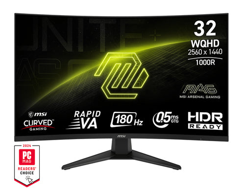 MSI MAG 325CQF computer monitor 80 cm (31.5") 2560 x 1440 pixels Wide Quad HD Black