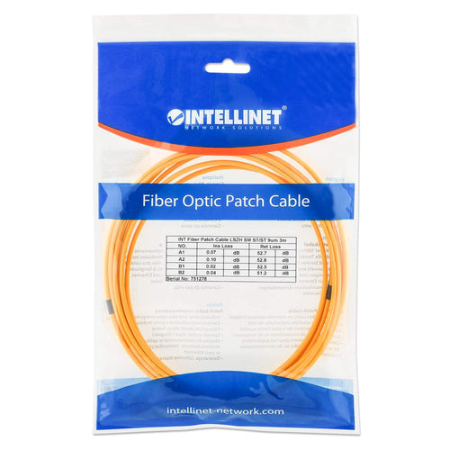 Intellinet 751292 InfiniBand/fibre optic cable 10 m ST Yellow