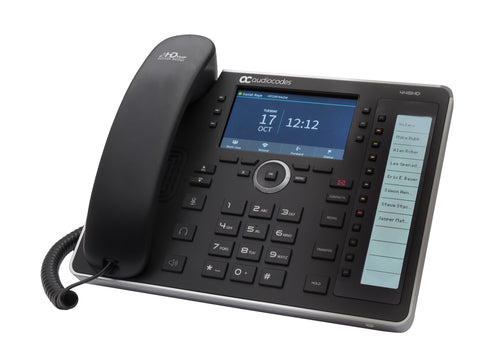 AudioCodes 445HD IP-Phone PoE GbE with an external power supply black