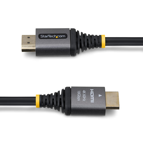 StarTech.com 6ft (1.8m) Premium Certified High Speed HDMI Cable, 4K 60Hz/1440p 144Hz, HDMI 2.0 Cable with HDR10/ARC, 18Gbps, 4K HDMI Cord for Monitor/TV/Display, High-Flex TPE Jacket
