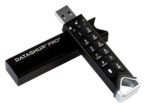 iStorage datAshur PRO2 4 GB | Secure Flash Drive | FIPS 140-2 Level 3 Certified | AES-XTS 256-bit hardware encryption | Password protected | Dust/Water-Resistant |