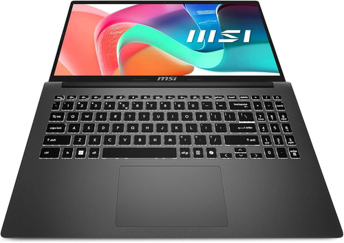 MSI Modern 15 F1MG-008US Intel Core 7 150U Laptop 39.6 cm (15.6") Full HD 16 GB DDR4-SDRAM 1 TB SSD Wi-Fi 6E (802.11ax) Windows 11 Pro Grey