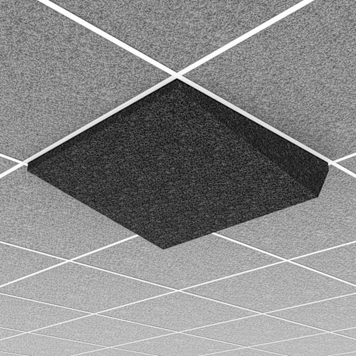 Middle Atlantic Products Ori Acoustic Ceiling Tile in Silver Gray, Simple Slope 2, 9/16" Layin