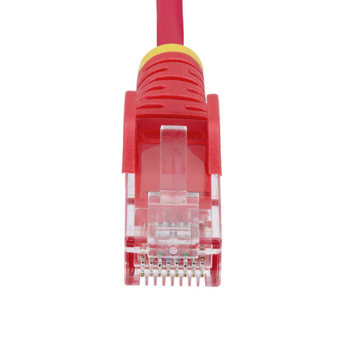 StarTech.com 6in Red Slim CAT6 Ethernet Cable, Snagless, 100W PoE, UTP, LSZH, 28AWG Pure Bare Copper Wire, Slim RJ45 Network Patch Cord w/Strain Reliefs, Individually Tested