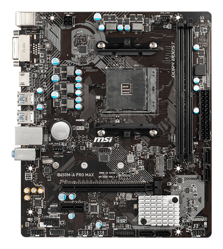 MSI B450M-A PRO MAX motherboard AMD B450 Socket AM4 micro ATX