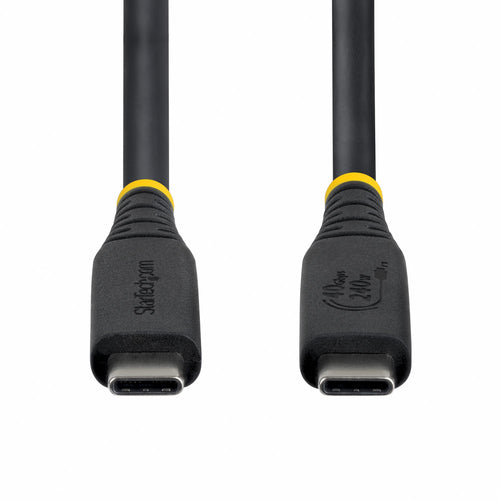 StarTech.com 1.5ft (45cm) USB4 Cable, 40Gbps, USB-IF Certified USB-C Cable, 240W PD, 8K 60Hz/4K 240Hz DP2.1 DP40, TPE Jacket, Thunderbolt 4 Compatible - Black USB-C Cord