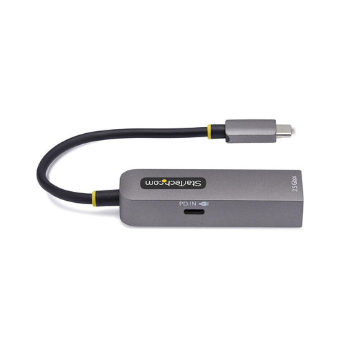 StarTech.com 2.5GbE USB-C to Ethernet Adapter, 100W PD Pass-Through, NBASE-T NIC, USB 3.0 Type-C 2.5/1G Multi Speed Network, Thunderbolt Compatible, Windows & Mac
