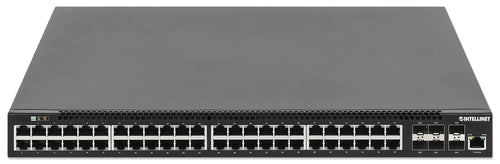 Intellinet 54-Port L3 Fully Managed PoE+ Switch with 48 Gigabit Ethernet Ports and 6 SFP+ Uplinks