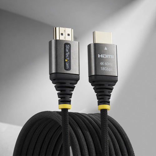 StarTech.com 6ft (1.8m) Premium Certified High Speed HDMI Cable, Ultra Flexible HDMI Cable, 4K 60Hz/1440p 144Hz w/HDR10/ARC, 18Gbps, High Flex Braided HDMI Cord