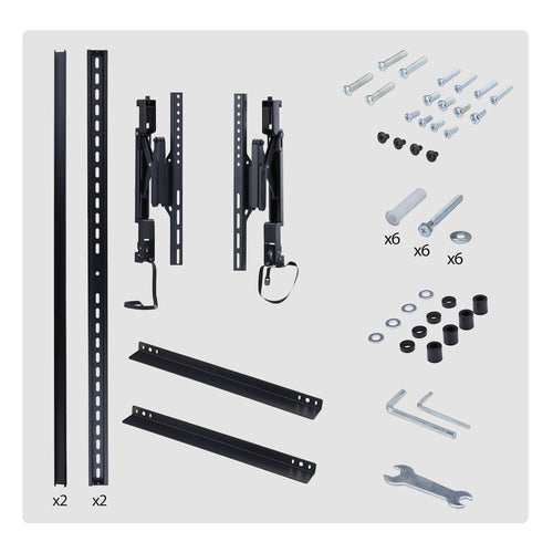 StarTech.com UL Listed Extendable TV Wall Mount for up to 65-inch 176lb (80kg) Displays, Easy Rear Access, Laterally Adjustable Bracket Supports up to VESA 600x400
