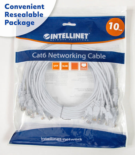 Intellinet 744577 networking cable White 0.3 m Cat6 U/UTP (UTP)
